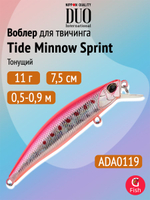 Воблер DUO Tide Minnow Sprint 75 S, CPA3512 Inakko Lime Chart