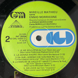 Винтажная виниловая пластинка LP Мирей Матье, Mireille Mathieu Canta Ennio Morricone (Италия 1974)