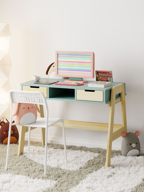 Стол письменный Чек с ящиками зеленый, 94х64х75 см