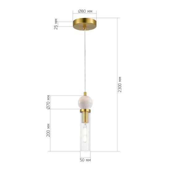 SL1244.303.01 Светильник подвесной ST-Luce латунь/прозрачный E14 1*40W MEDEA