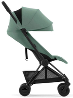 Коляска Cybex Coya Matt Black Frame Cloud G i-Size Lava Grey Leaf Green с дождевиком и бампером