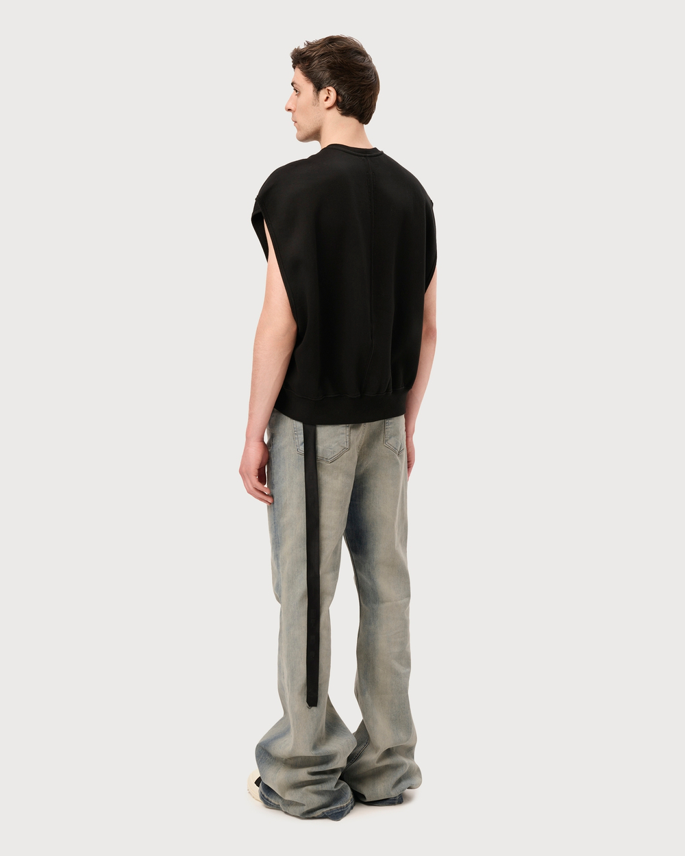 RICK OWENS DRKSHDW СВИТШОТ ЧЕРНЫЙ БЕЗ РУКАВОВ JUMBO