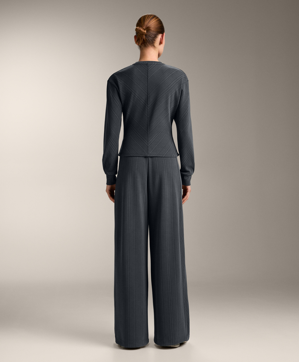 Oysho Толстовка с асимметричной полосой из модала, асфальтовый