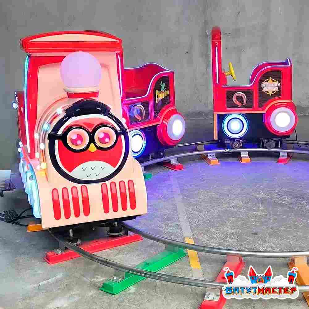 Аттракцион на рельсах «Весёлый фонарик», 4 кабинки