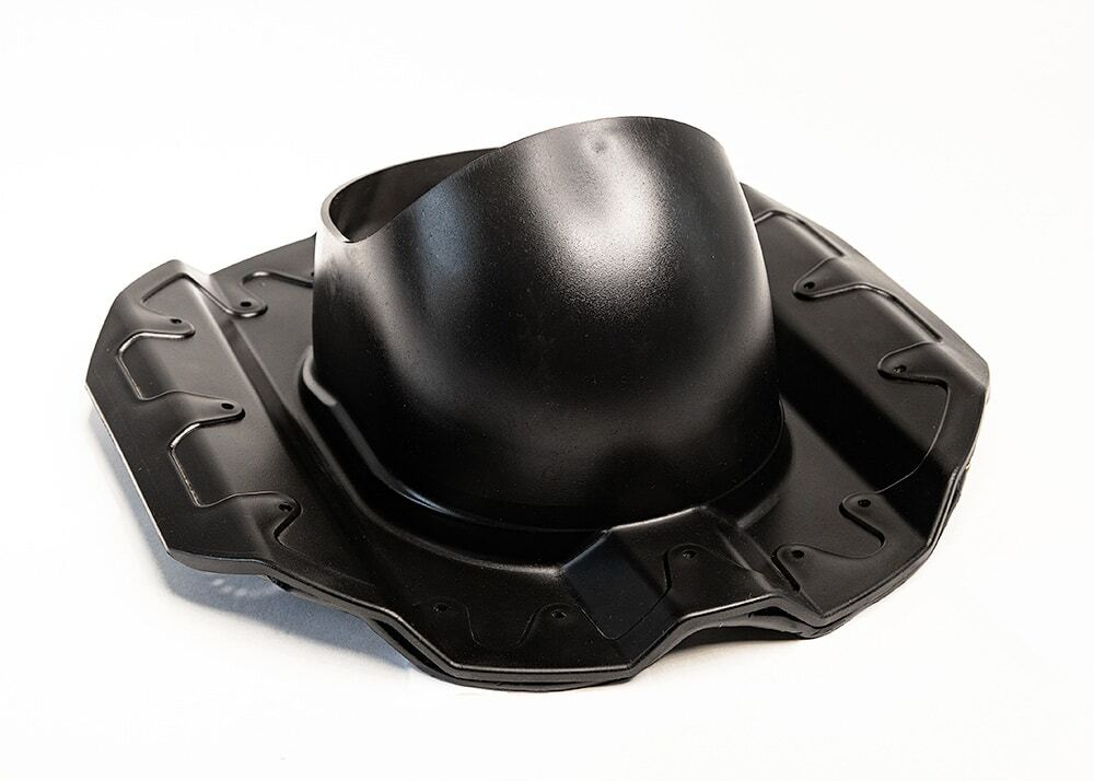 Комплект вентиляции - колпак D160, вент. выход утепленный высотой Н-500, для кровельного профнастила 20мм, черный