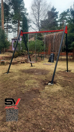 Монтаж уличных качелей Sv Sport