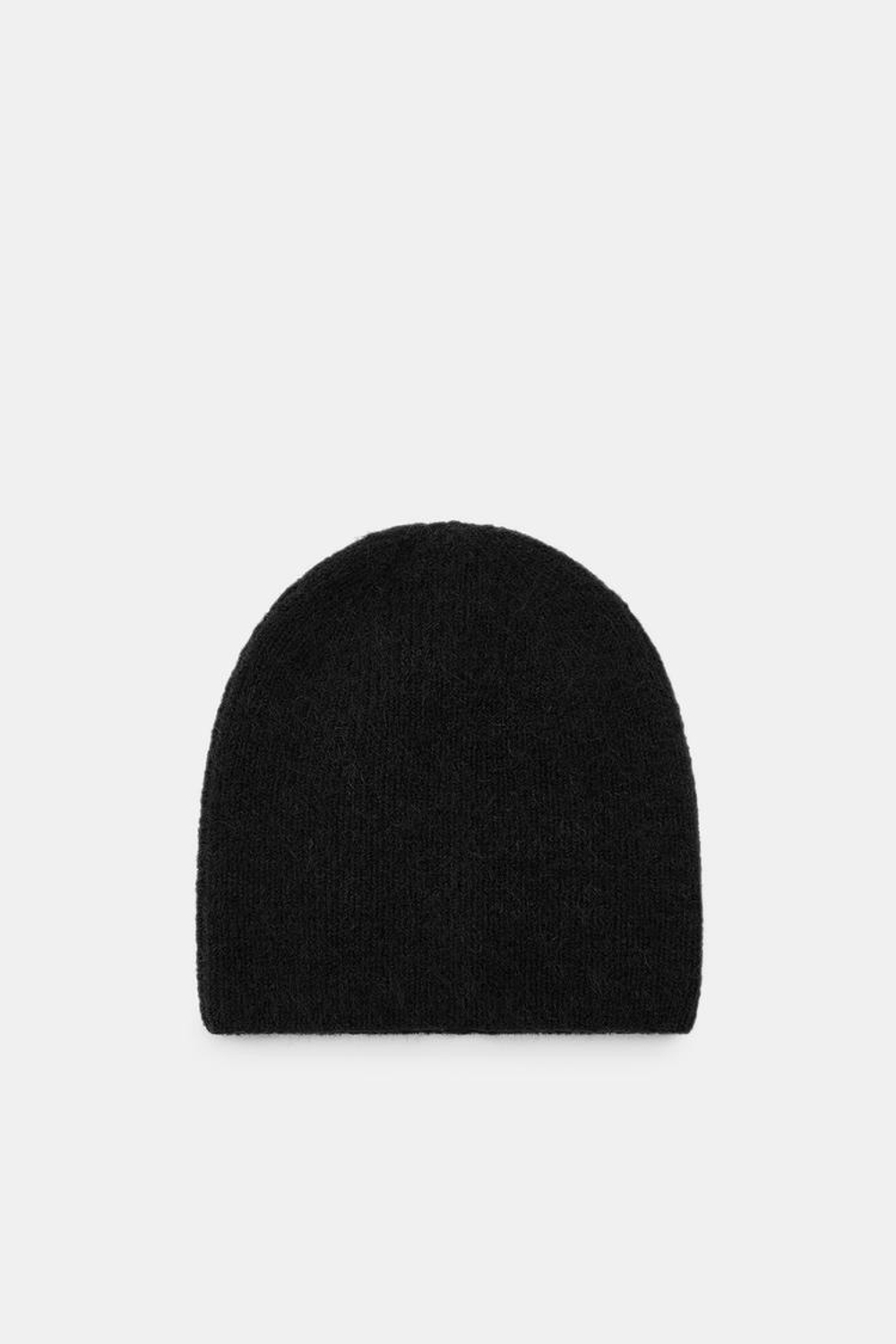 ZARA ШАПКА БИНИ В РУБЧИК, ЧЕРНЫЙ