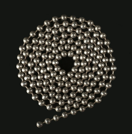 Цепь управления металлическая 4,5х6 мм для рулонных и римских штор, цвет черный никель