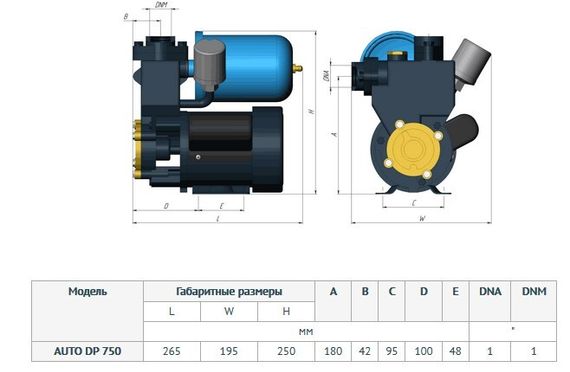 Станция насосная UNIPUMP AUPS 126 h33 Q1,8 Hs5 бак 2л 31732