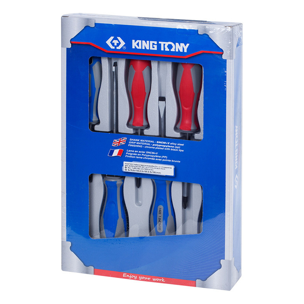 KING TONY (31216MR) Набор отверток (PH, SL) 6 предметов