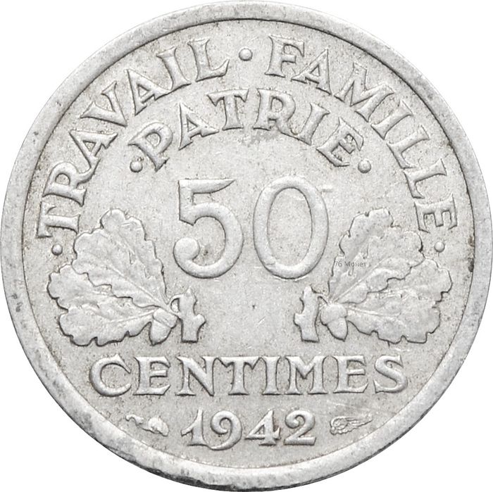 50 сантимов 1942 Франция