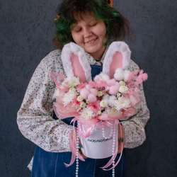 163. Милая весенняя коробка с ушками и вербой