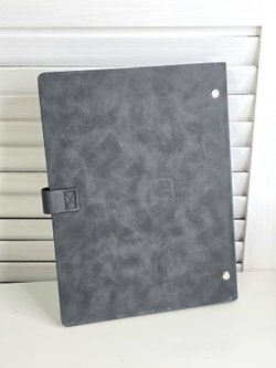Блокнот органайзер А5 на кольцах 96 л. на магните в линейку гранитно-серый(5919-4)