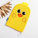 3612504 Мочалка детская для купания «Утёнок», варежка, из махры