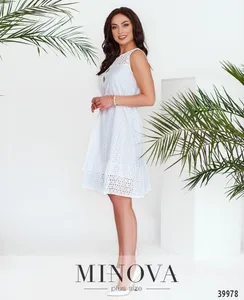 Платье 3146B-белый Minova
