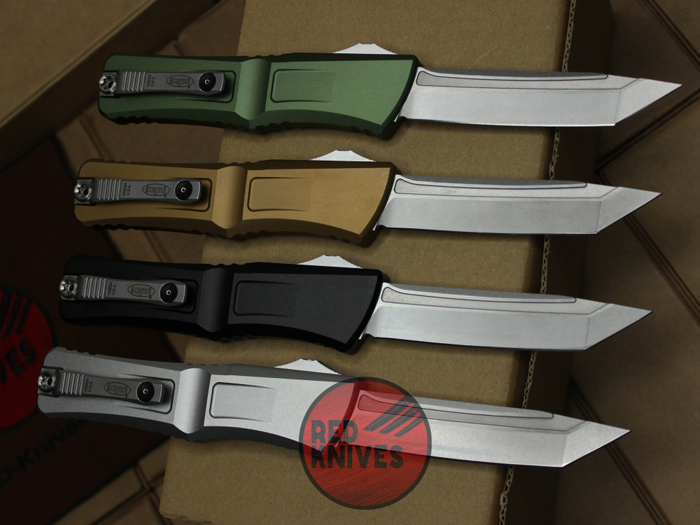 Нож Microtech Troodon 3 T/E Tanto Gray - рукоять серый алюминий