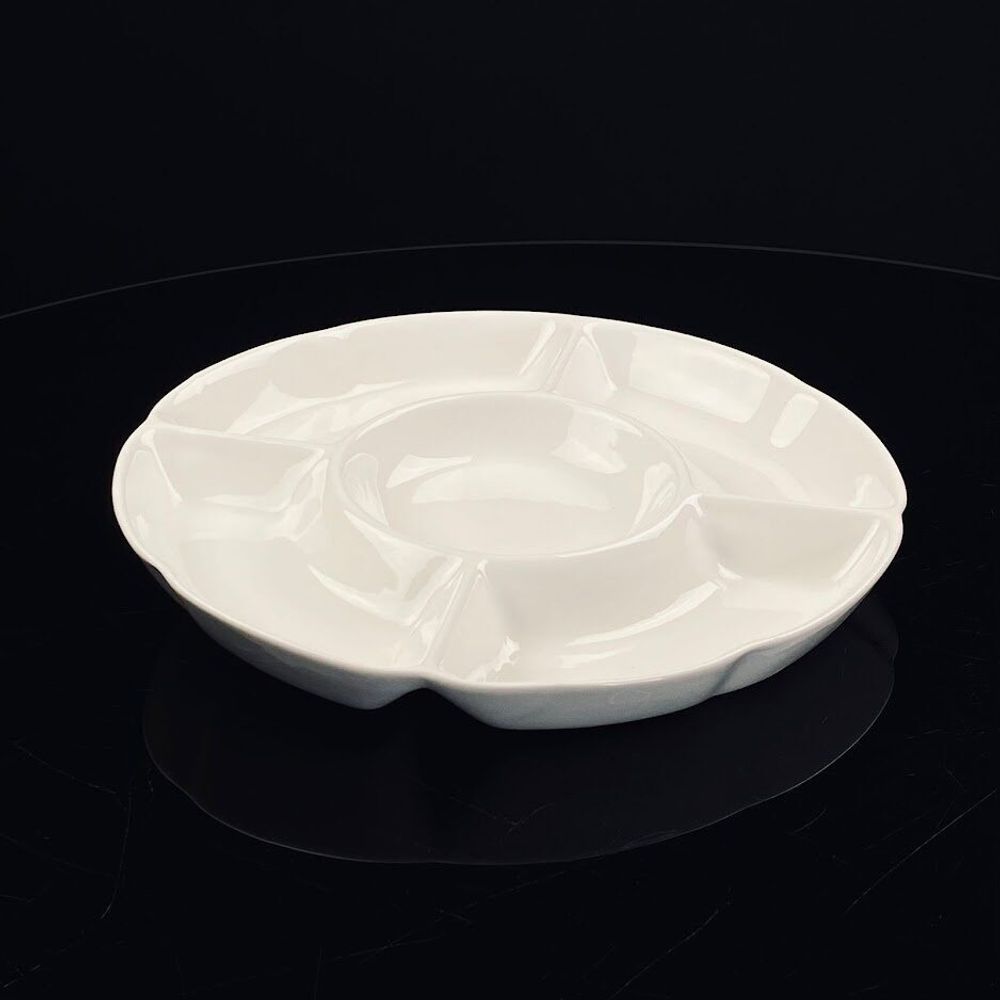 Lenardi 118-057 Менажница 25,5см BIANCO в под.уп.(х12)Фарфор