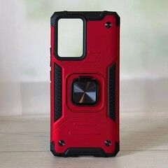 Противоударный чехол Strong Armour Case с кольцом для Xiaomi 13 Lite (Красный)