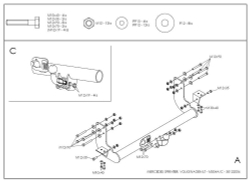 Фаркоп оцинкованный Galia M034A для Mercedes Sprinter Classic 2013-, Mercedes Sprinter 1995-2006, Volkswagen LT 1995-2006(паспорт и сертификат в комплекте)(без электрики)