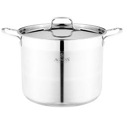 КАСТРЮЛЯ AGNESS 28X24 14 Л ВЫСОКОКАЧЕСТВЕННАЯ НЕРЖ СТАЛЬ 18/10 ИНДУКЦИОННОЕ ДНО