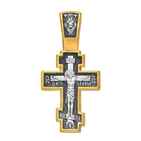 Крест из серебра/Позолота,чернение/Покров ПБ