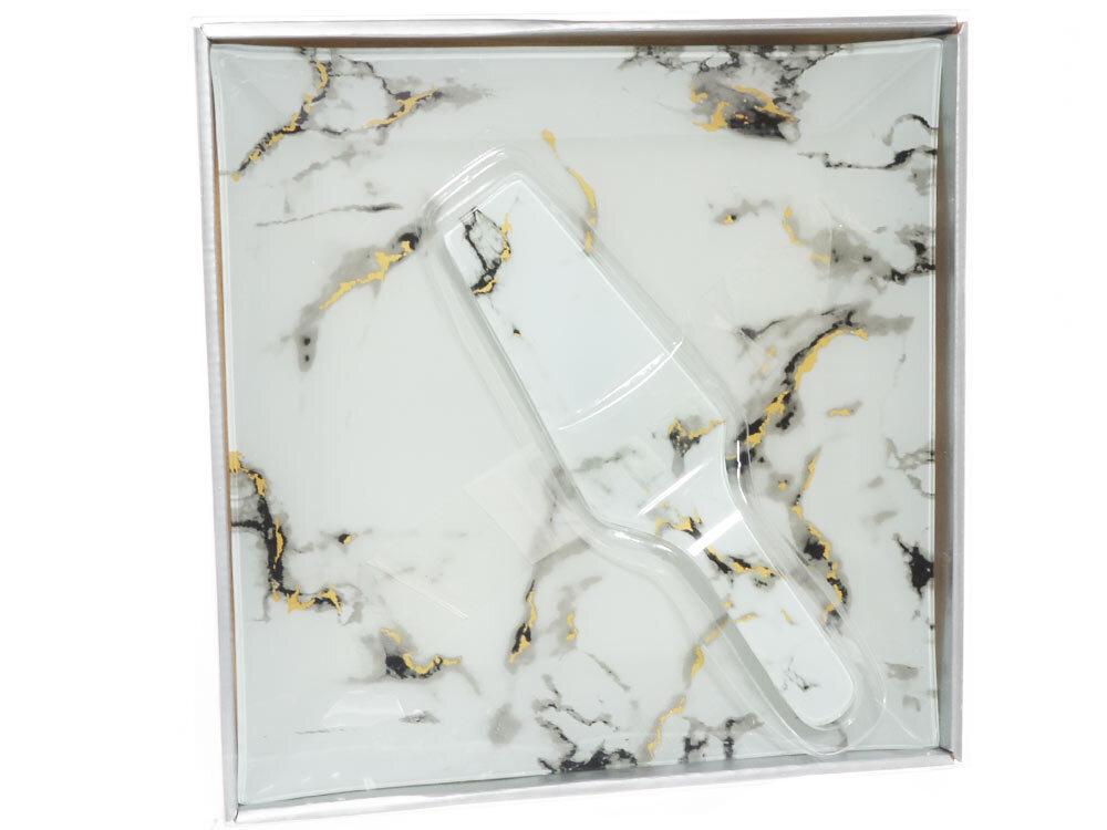 Блюдо для торта с лопаткой 30*30см/26,5см (85523)