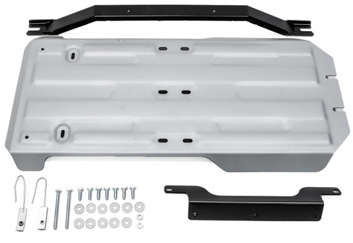 Защита КПП и РК Rival для Lexus GX 460 (V - 4.6) 2009-2013 2013-н.в./Toyota FJ Cruiser (V - 4.0) 2006-2018/Toyota Land Cruiser Prado 150 (V - 2.7; 3.0D; 4.0) 2009-2013/Toyota Land Cruiser Prado 150 рестайлинг (V - 2.7; 2.8D; 3.0D; 4.0) 2013-2017/Toyota Land Cruiser Prado 150 рестайлинг (V - 2.7; 2.8D; 4.0) 2017-2020/Toyota Land Cruiser Prado 150 рестайлинг (V - 2.8D) 2020-н.в. (устанавл-ся совместно с 333.5784.1), штампованная, алюминий 4 мм, с крепежом, 333.5785.1