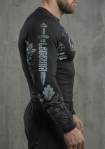 Рашгард с длинным рукавом LEGENDA Хохлома серая