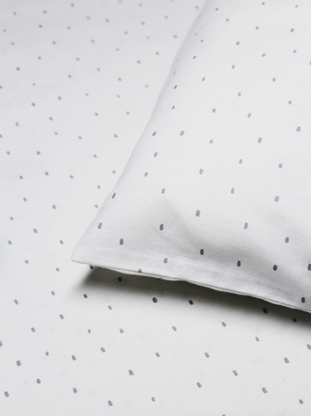 Наволочка Крапинка серая хлопок-ранфорс RinaAmari Размер 40*60