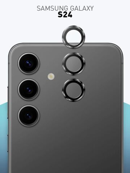 Стекло на камеру ROSCO для Samsung Galaxy S24 (арт.SS-S24-MONO-CAM-BLACK )