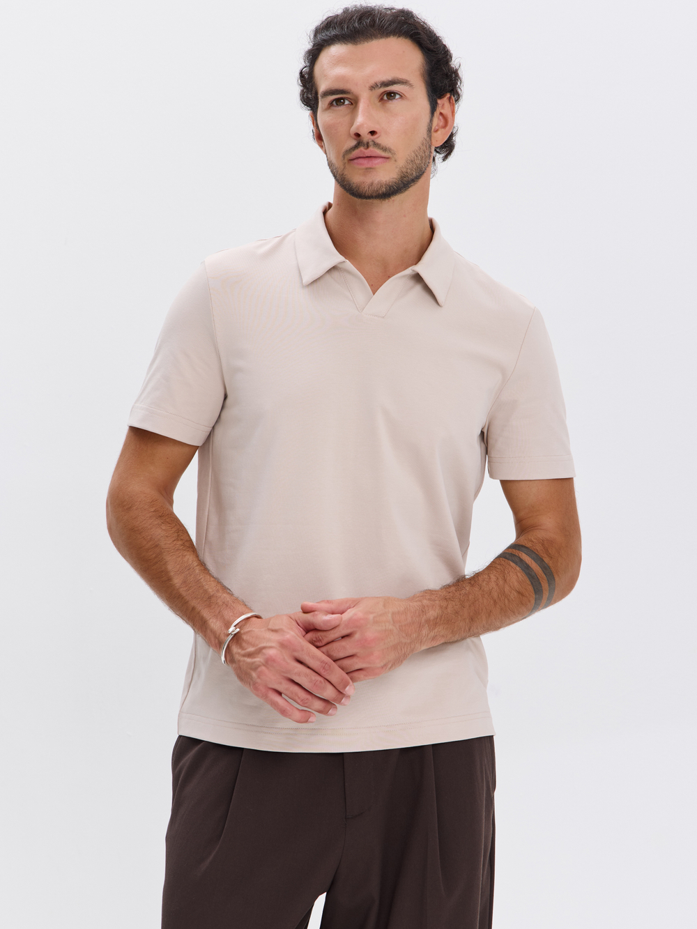 Футболка-поло трикотажная повседневная