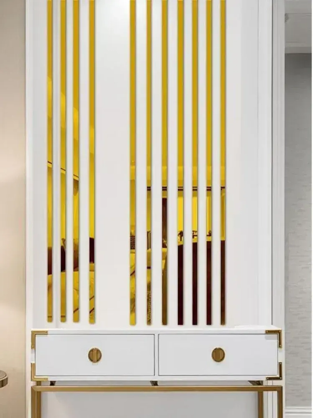 Зеркальный молдинг золото 1 см самоклеящийся из нержавеющей стали с титановым PVD покрытием декоративная лента для стен 1 шт