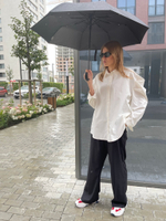 Рубашка с пышным рукавом белая 7