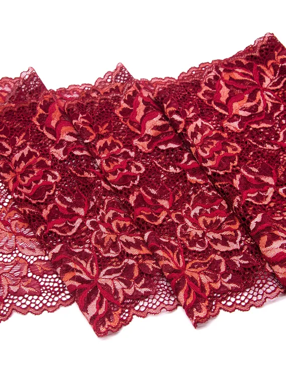 03-242 Кружево эластичное 23 см, марсала