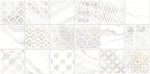 Настенная плитка Alma Ceramica TWU2550FRC17 Fresco 24.9x50 белая глянцевая / рельефная под мрамор / под мозаику / с орнаментом