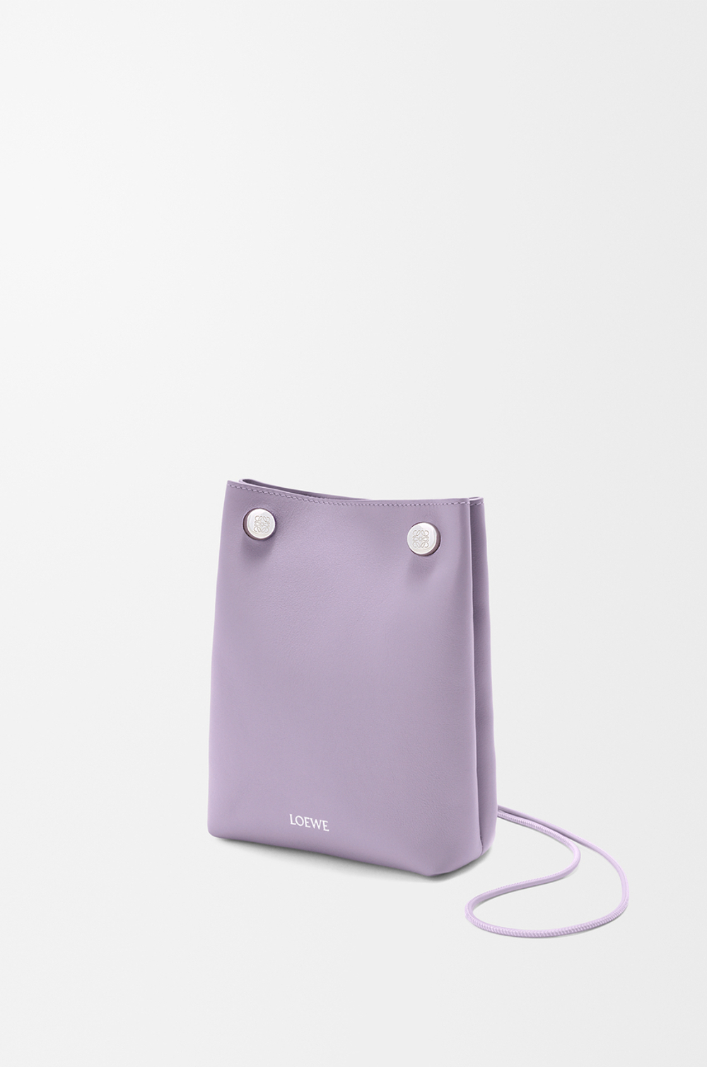 Loewe Сумка-мешок Pebble из гладкой телячьей кожи, сиреневый