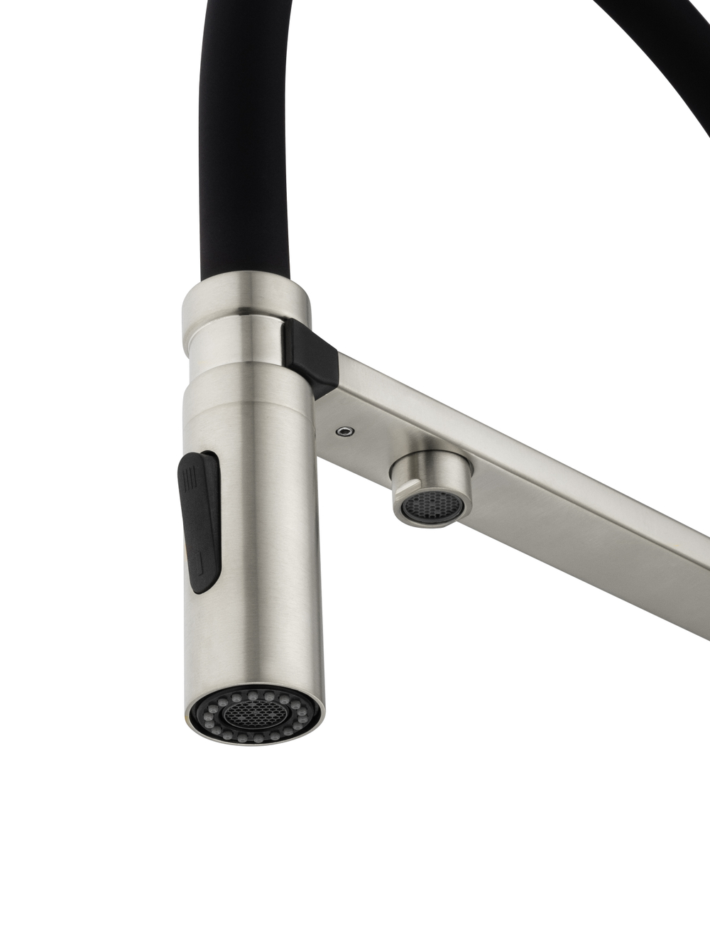 Смеситель для кухни с гибким изливом и подключением фильтра WONZON & WOGHAND, Брашированный никель (WW-88458009-BN)