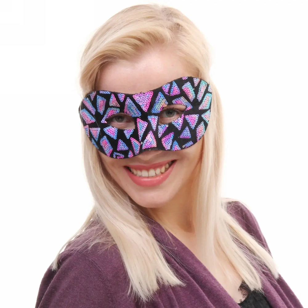 Маска карнавальная «Блики неона», микс (фиолет,синий, розовый)