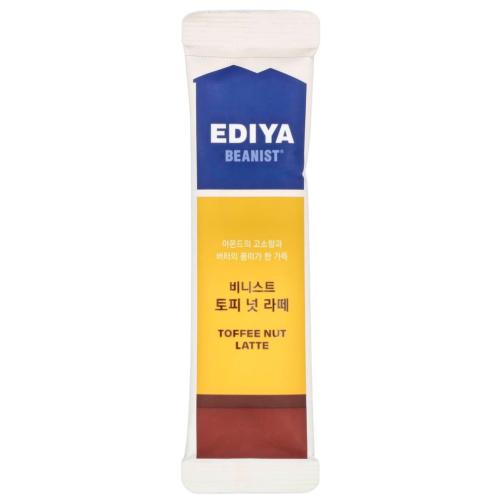 Ediya, Beanist®, латте с ириской и орехами, 20 стиков, 20 г (0,7 унции)