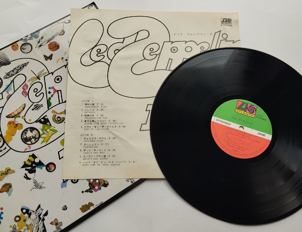 Винтажная виниловая пластинка LP Led Zeppelin III (Japan 1976) (No Obi) Immigrant Song