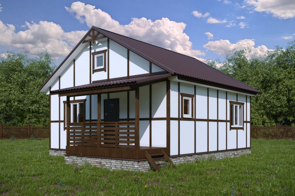 Каркас дома 8 x 8 м