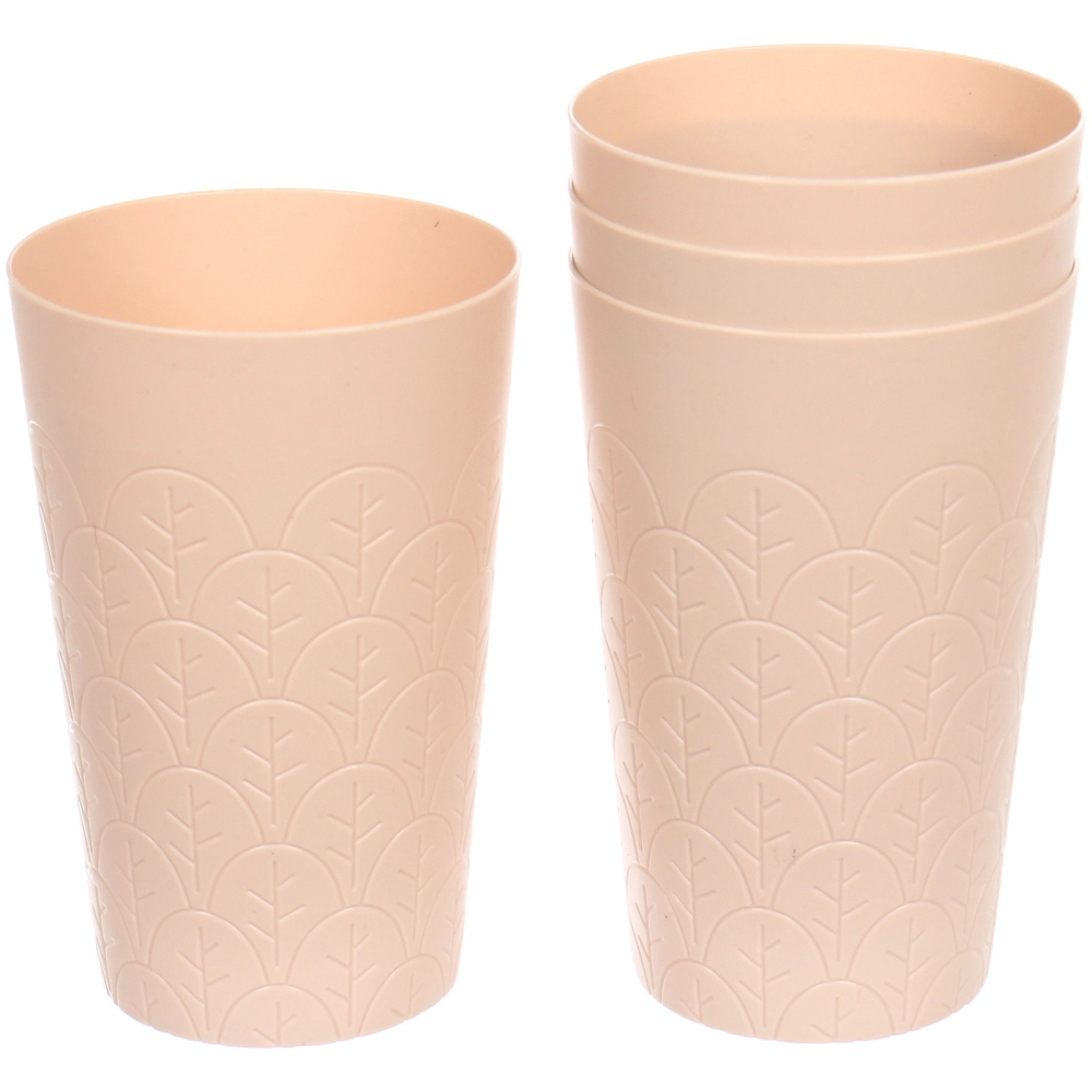 Стакан пластиковый 400мл «Лес» в наборе 4шт, микс цветов