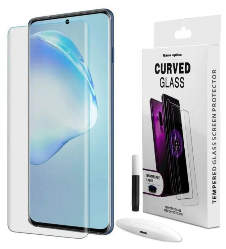 Защитное стекло Нано UV с уф лампой для Samsung Galaxy S20 Ultra