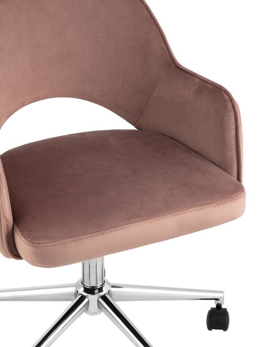 Кресло компьютерное Кларк велюр розовый Stool Group