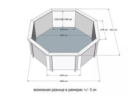 Морозоустойчивый сборный бассейн 370 х 370 см "Орон" круглый