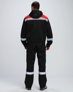 Костюм Нейч-2 СОП с капюшоном К. (тк.Смесовая,210) п/к, черный/красный