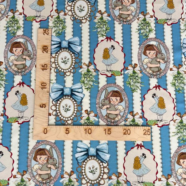 КУПОН 29 /110 см. ДЕВОЧКА И КРОЛИК - 100% хлопок Handmade Fabrics 6