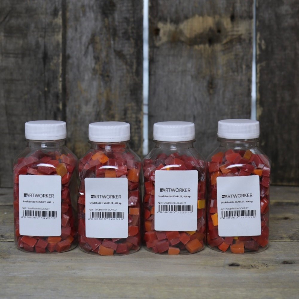 Смальта колотая красного цвета