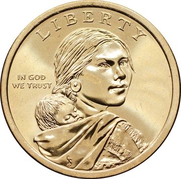 1 доллар (dollar) 2017 D США «Коренные Американцы - Секвойя»