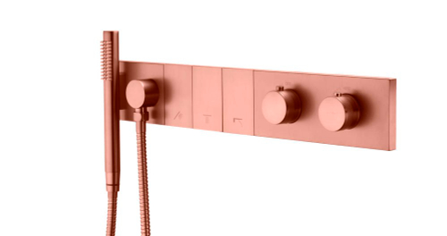 Смеситель ZODIAC THERMO с ручным душем COPPER BRUSHED